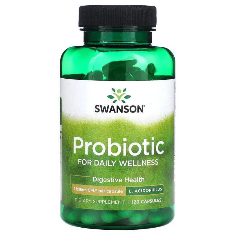 Swanson Probiotic for Daily Wellness 2 Billion CFU – 120 Vegetarian Capsules