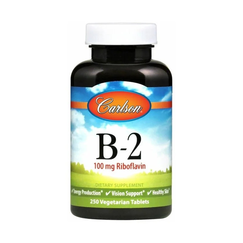 Carlson Labs Vitamin B-2 100 mg – 100 Tablets for Daily Nutritional Support