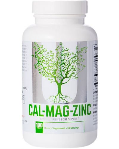 Universal Nutrition Calcium Zinc Magnesium – 100 Tablets for Daily Bone & Mineral Support