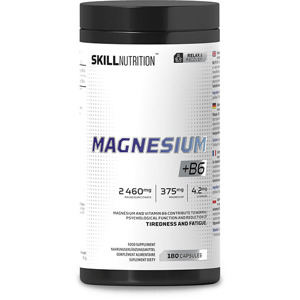 Skill Nutrition Magnesium + Vitamin B6 – 90/180 Vegan Capsules