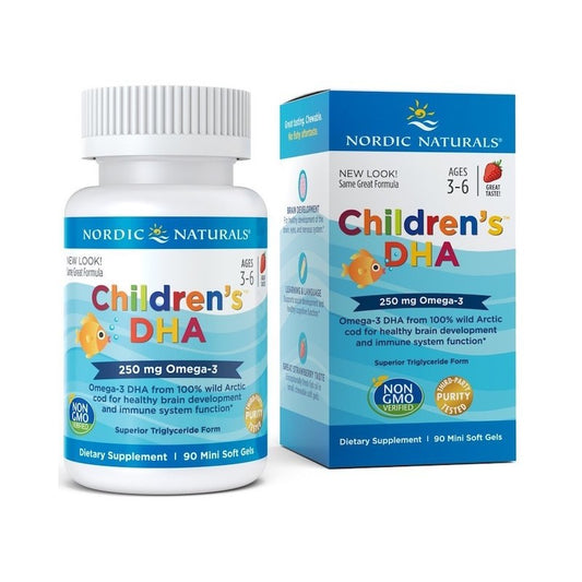 Nordic Naturals Children’s Omega – Strawberry Flavored 90 Mini Softgels