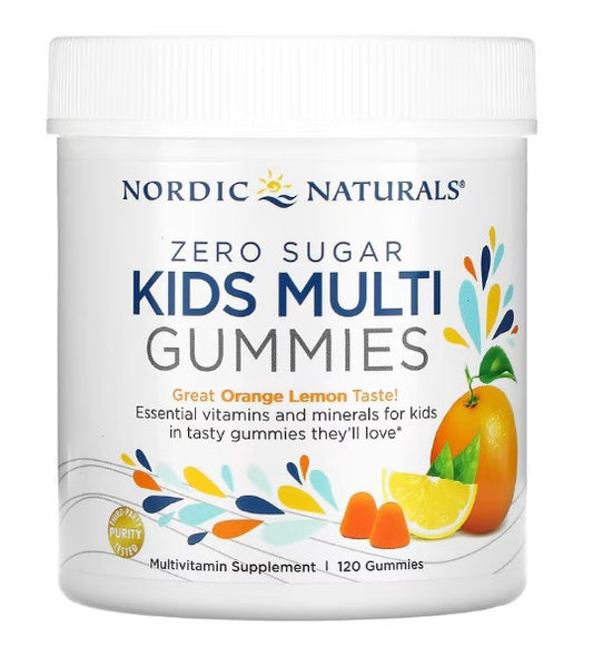 Nordic Naturals Zero Sugar Kids Multi Gummies – 120 Gummies for Daily Nutrition & Wellness