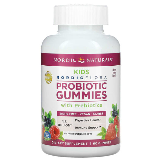 Nordic Naturals Kids Probiotic Gummies – Berry Punch – 60 Gummies for Daily Nutritional Support
